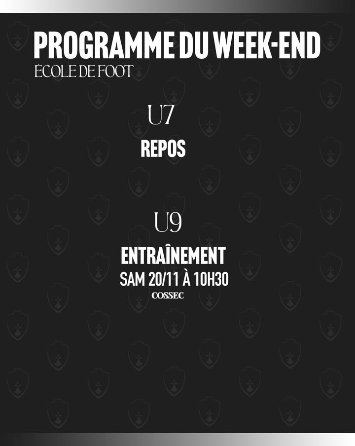 Voici le programme du week end pour nos formations Match 1 1282137313957417 - Accueil Voici le programme du week end pour nos formations Match 1 1282137313957417 - Accueil